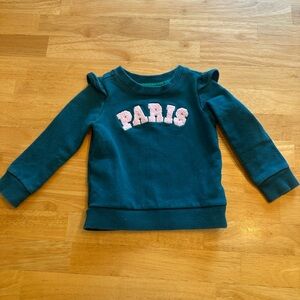 Janie and Jack “Paris” Sweatshirt | 12–18 Months | Green